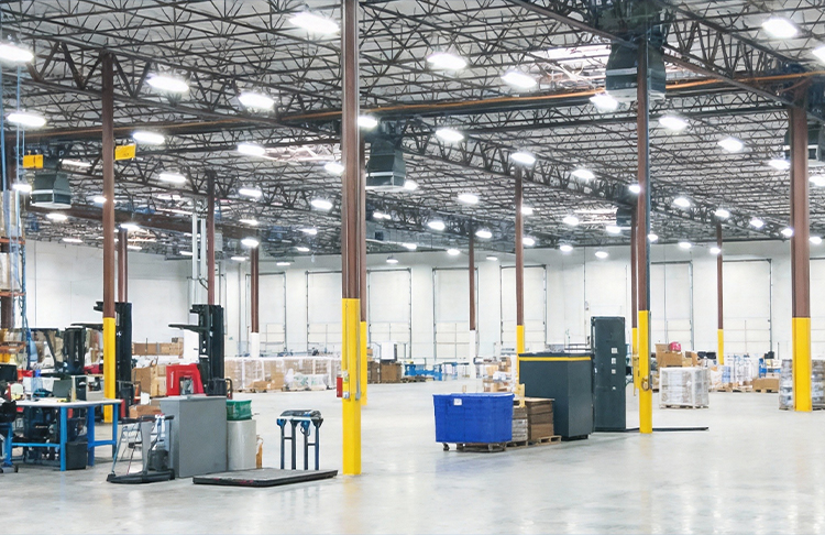 150W LED linear high bay light used to Logistics Center in Canada