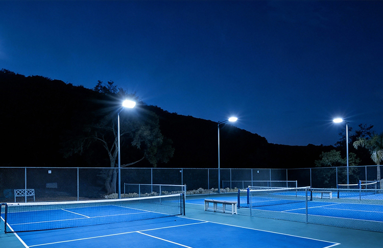 240W LED flood light used to Outdoor Tennis Court in Venezuela